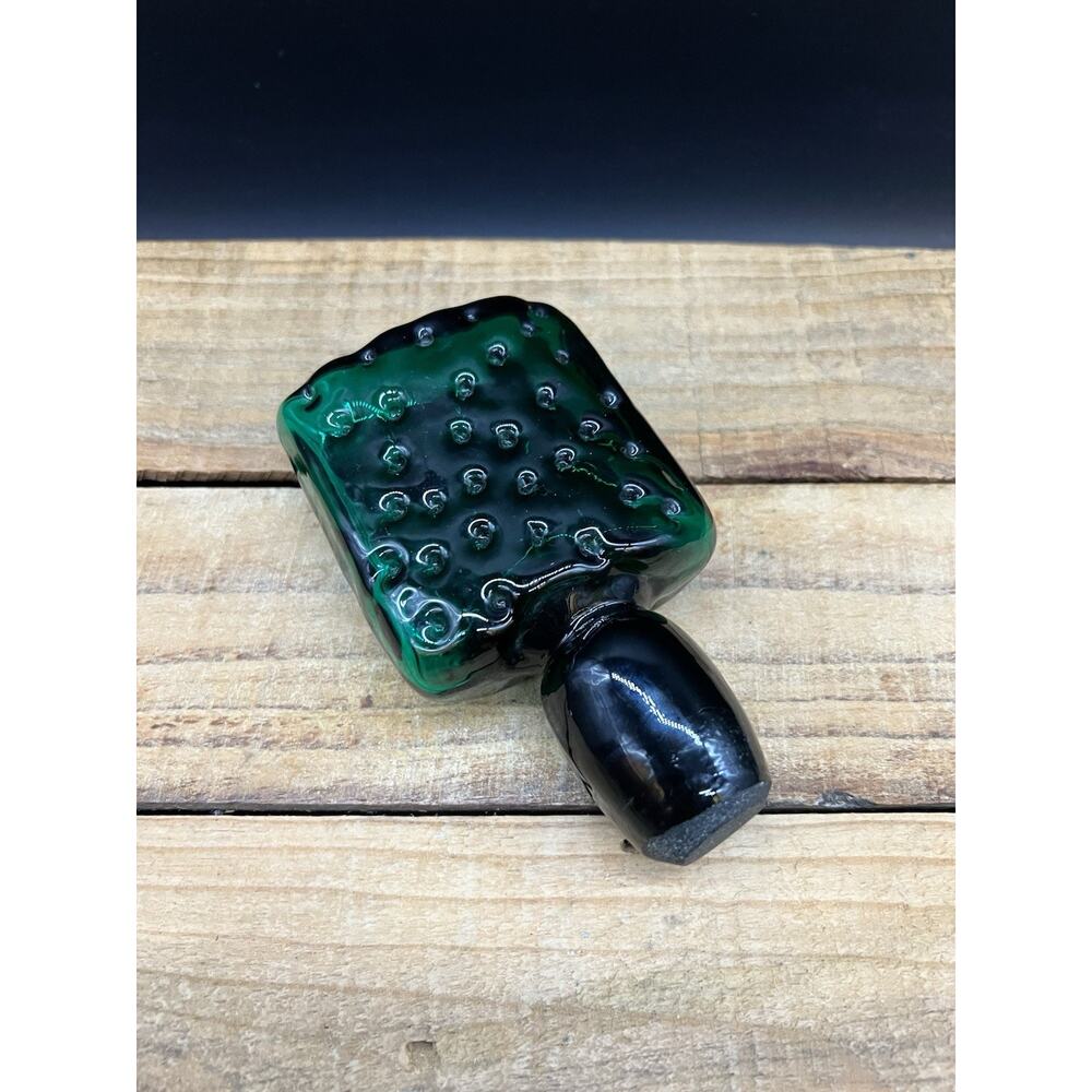 Vintage Blenko 9111 "Dimple"Decanter - Hank Adams Era - Green Stopper ONLY